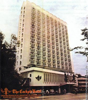 Le Cockpit-Hotel à Singapour, en 1970